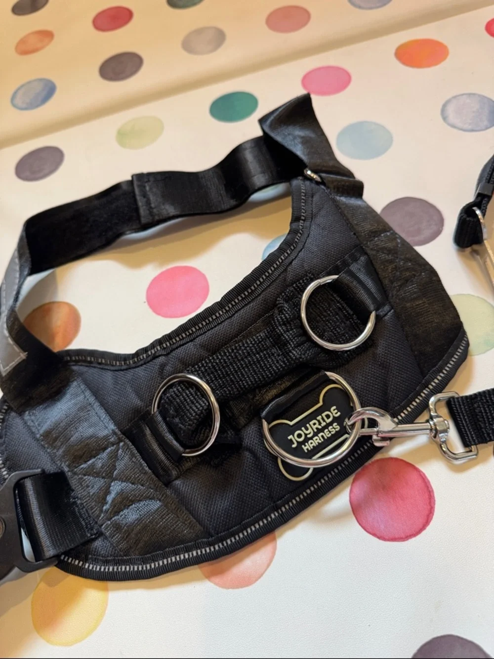 Black Dog Harness and Leash Set - Secure Travel Harness for car